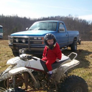 son wanting to ride...lol, he's 2