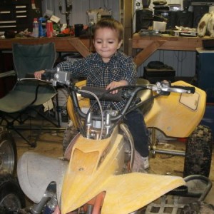 My son Tristyn on the 90 Xtream resize resize