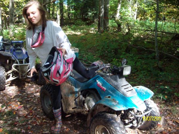 Courtney and her Quadrunner