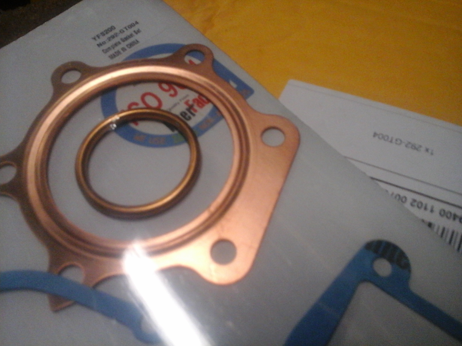 Copper header gasket vs. Rolled Steel