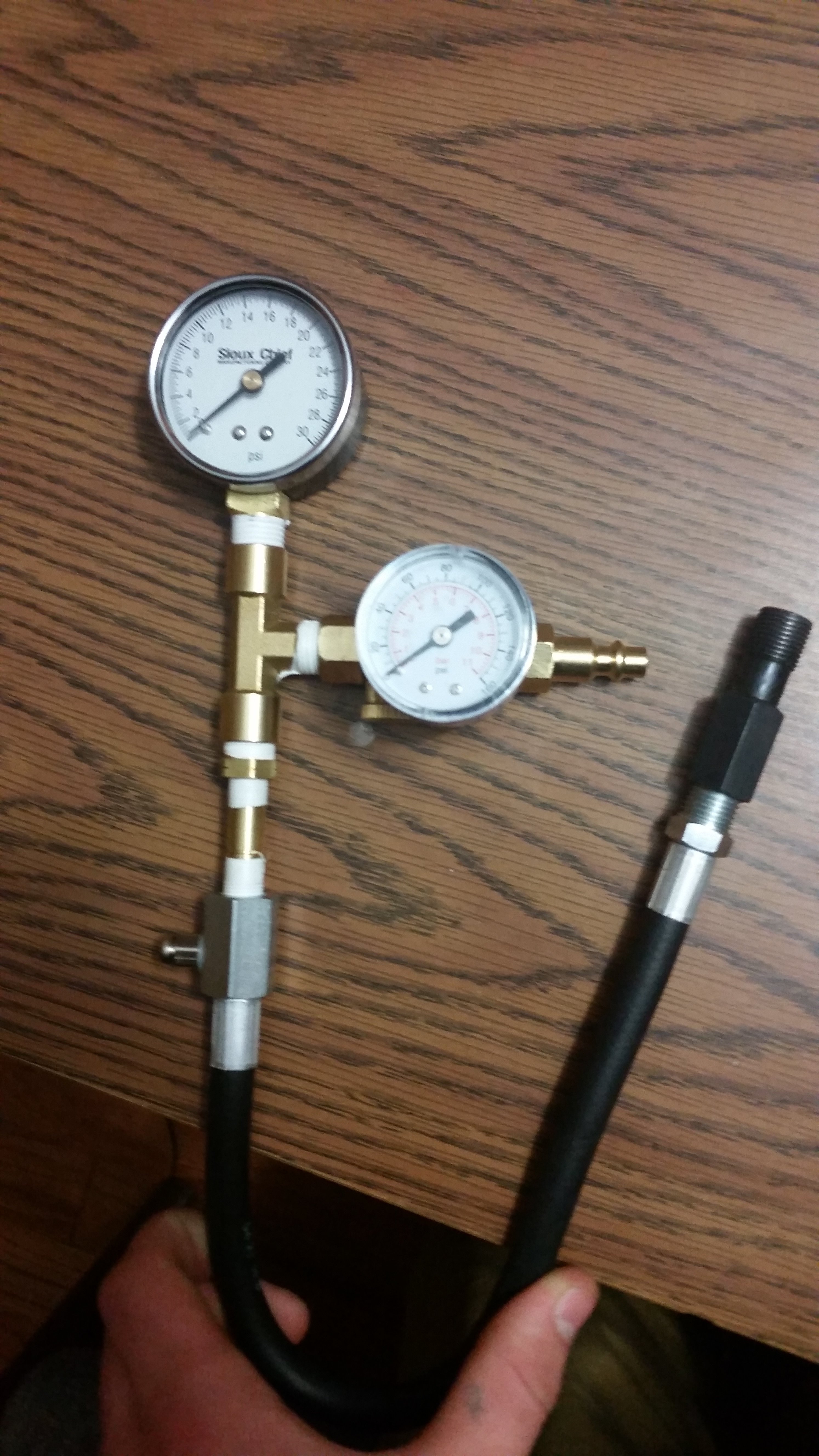compression tester into leak down testertester