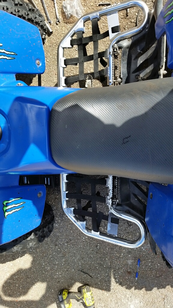 Installed tusk nerf bars with yfz450 heal guards