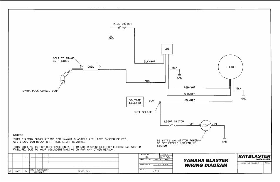 Need Help On Wiring Harness Cleanup For, Yamaha Blaster Wiring Diagram
