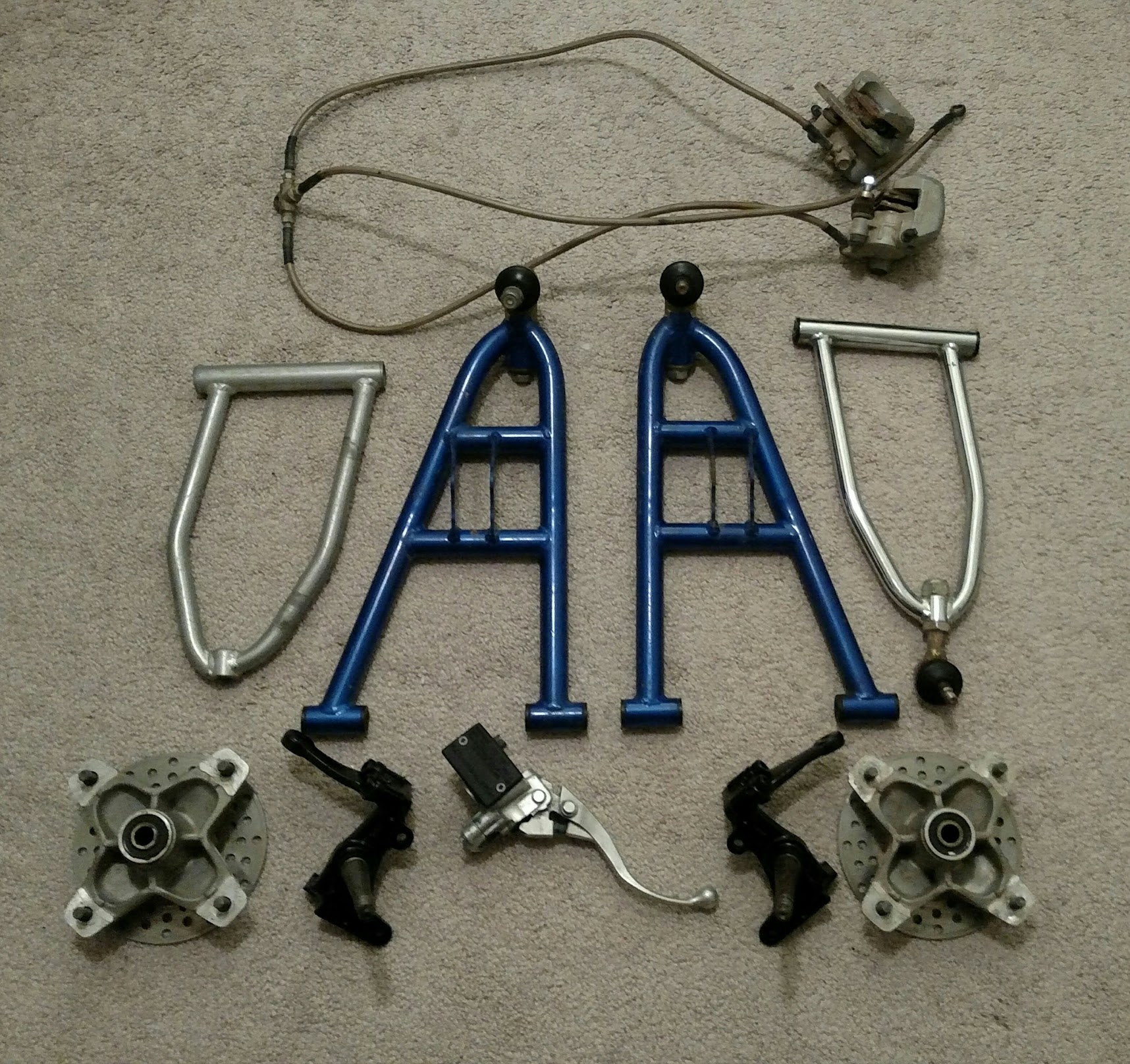 Extended A arms with hydro brakes set