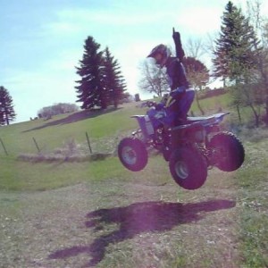 doing a trick we dont have alot of jumps by my house but they are still fun