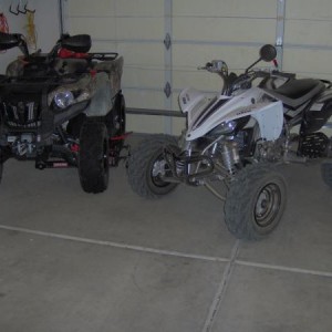 Yamaha of course Grizz 700 and yfz450 se Both 08's