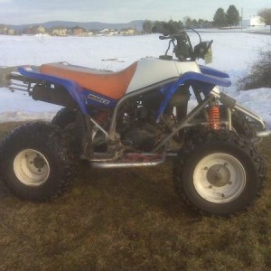 "red whit and blue" funny thing is the seat  and springs are orange!!?!?!?
