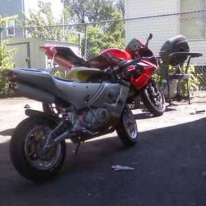 my old 05 GSXR1000, and my x18 b4 my project