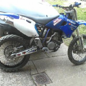 yz250f the day i brought her home , just needs a graphics kit and a new rear tire