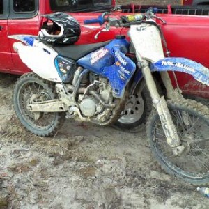 all dirty from riding all day