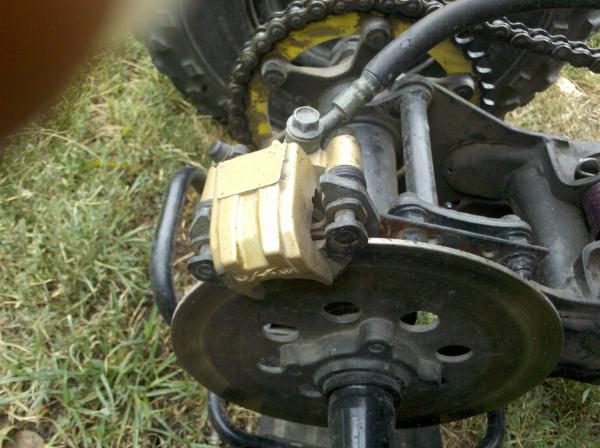 brake caliper from a 90cc chinese knock off atv