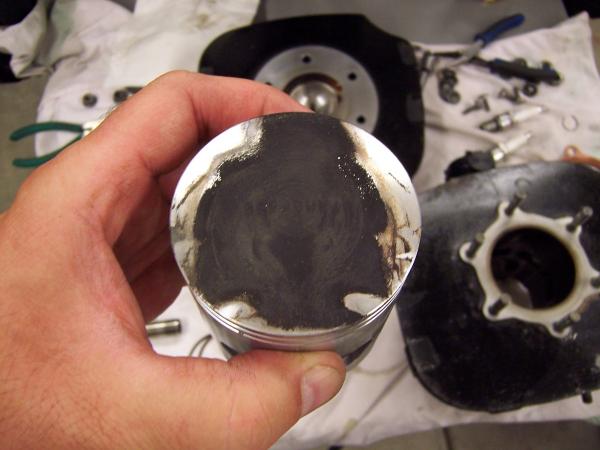 Here's my piston "wash" picture... no cleaning...as pulled from the engine.