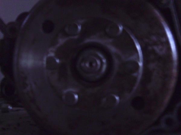Lightened flywheel, nice surprise when I removed the stator cover.