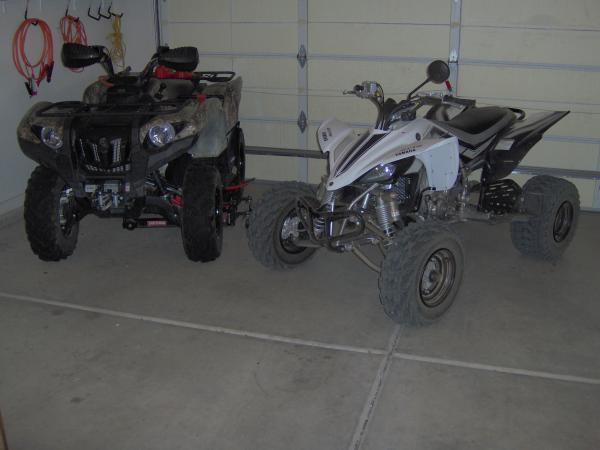 Yamaha of course Grizz 700 and yfz450 se Both 08's